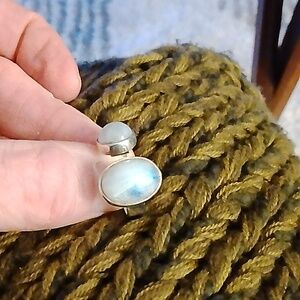 Moonstone Adjustable Sterling Ring